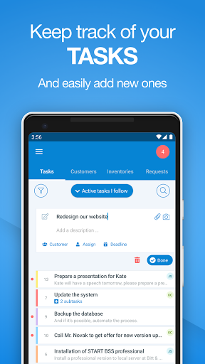 Android application START BSS screenshort