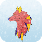 Cover Image of ダウンロード Poly Animals Glitter Coloring Book 1.0 APK