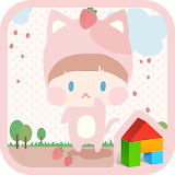 strawberry cat dodol theme icon