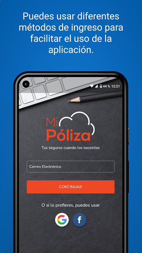 Android application Mi póliza screenshort