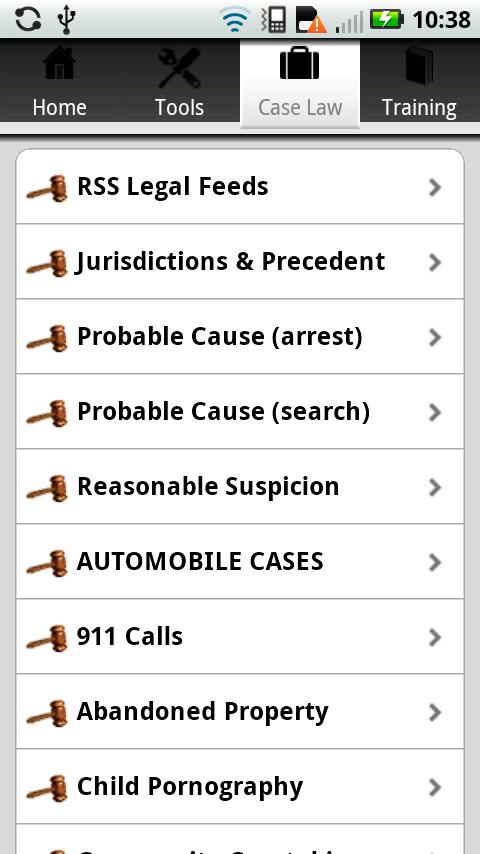Android application US Cop screenshort