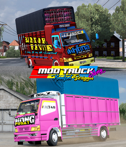Download mod bussid truck canter full strobo knalpot serigala