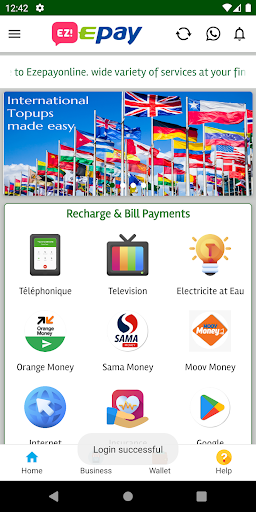 Android application ezepay screenshort