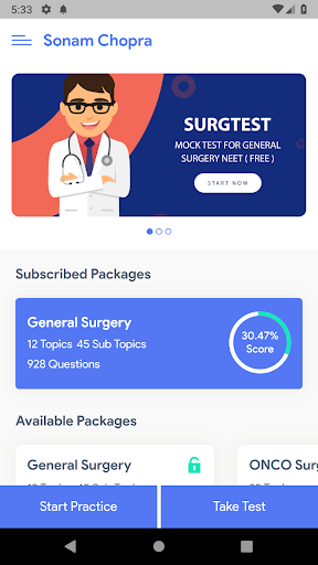 Surgtest - NEET SS MCQ & Video Screenshot 1 - AppWisp.com