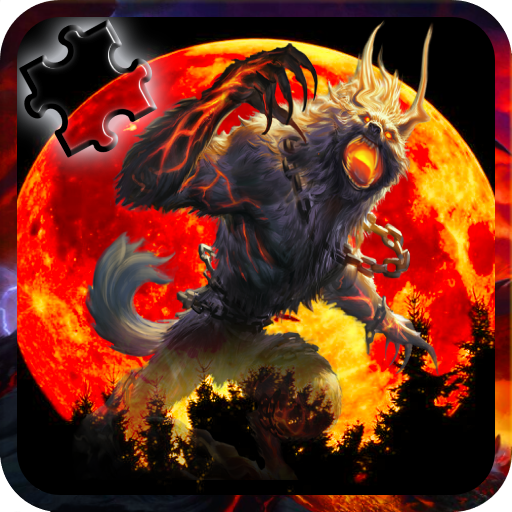 Fantasy Wolf puzzle game logo