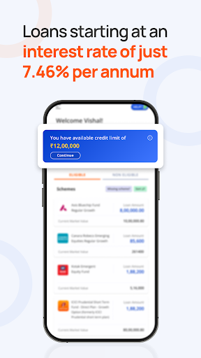 FinEzzy: Mutual Funds Loan Screen 3