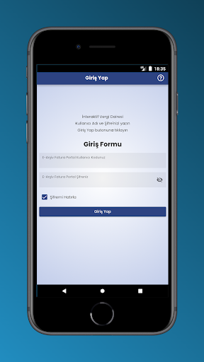 Android application E-Arşiv Fatura Portal screenshort