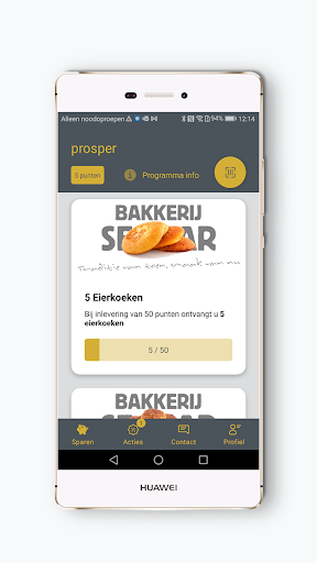 Android application Vrienden van Bakkerij Segaar screenshort