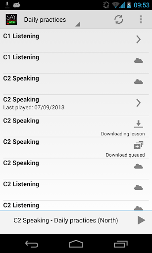 Android application Say Something in Welsh screenshort