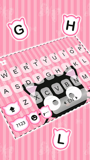 Cute Black Kitten Keyboard Bac Screen 2