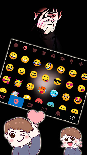 Mysterious Boy Keyboard Backgr Screen 3