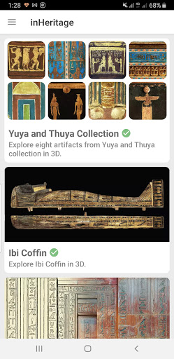 Android application inHeritage screenshort