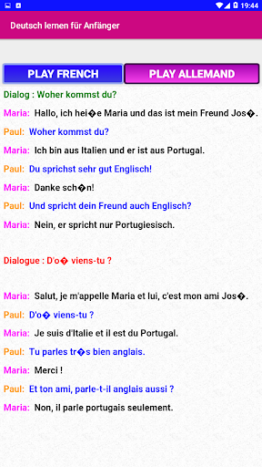 Learn German in French for Beg Screen 3