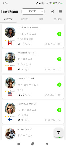 Android application IhaveRoom screenshort