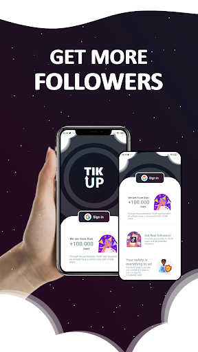 Android application TikUP - Gain followers screenshort
