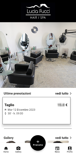 Android application Lucia Fucci Hair Spa screenshort