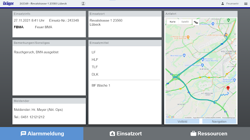 Android application Dräger Smart Rescue System screenshort