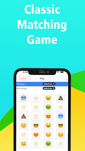 Android application Emoji Flip & Match screenshort