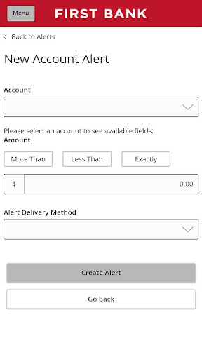 First Bank Digital Banking Screen 3