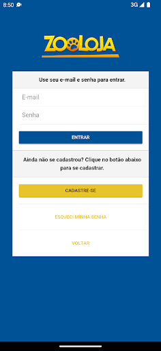 Android application Zooloja: Sua Pet Shop online screenshort