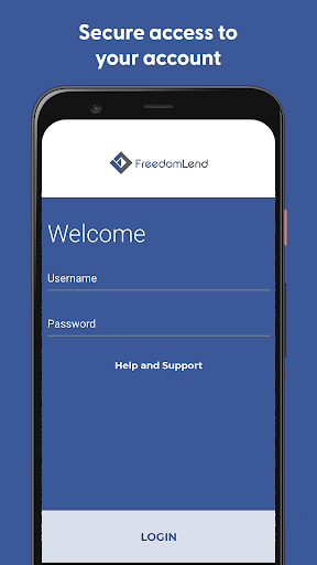 Android application Freedom Lend Mobile Access screenshort