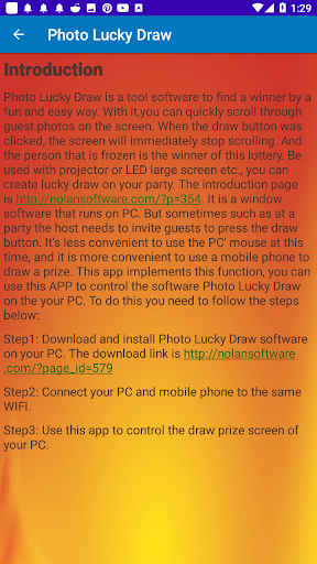 Photo Lucky Draw Screen 2