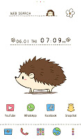 screenshot of Cute Hedgehog Theme
