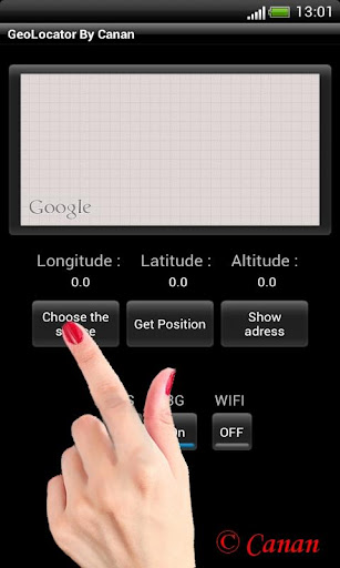 Android application GeoLocator screenshort