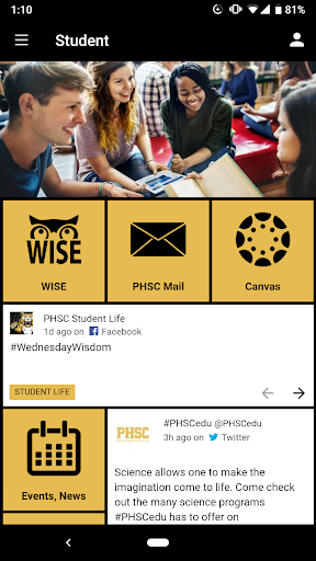 Android application PHSC Mobile screenshort