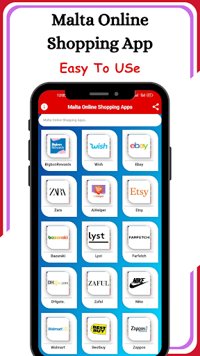 Android application Malta Online Shopping screenshort