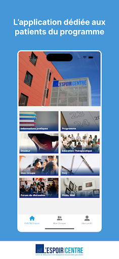 Android application L'ESPOIR centre screenshort