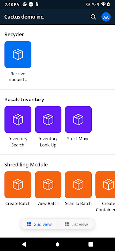 Android application RAZOR ERP screenshort