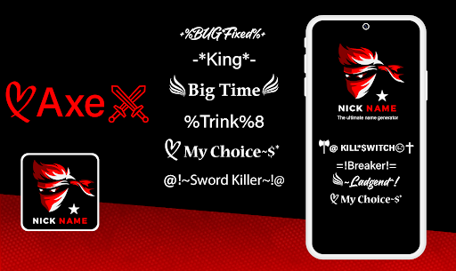 Android application Stylish Nickname Generator App screenshort