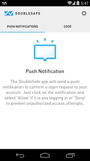 DoubleSafe Screen 2