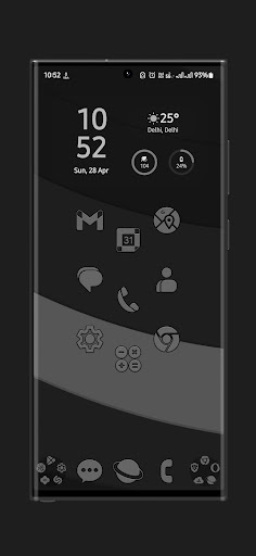 Android application Black Line Gray Icons screenshort