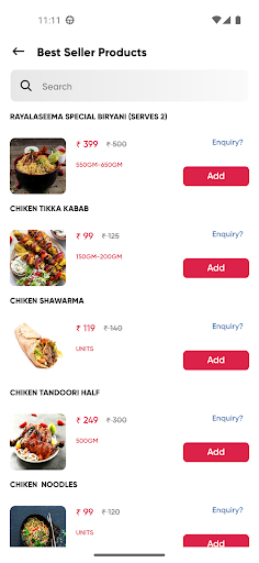 Food Kart Screen 3