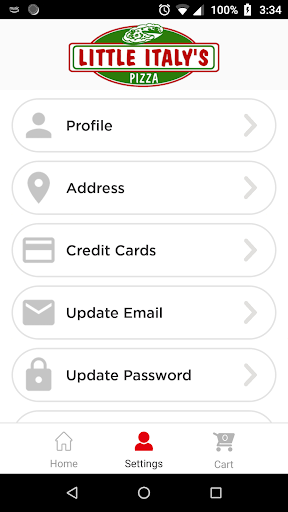 Screenshot of Little Italy’s Pizza
