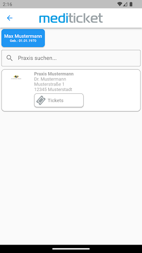 Mediticket Screen 2