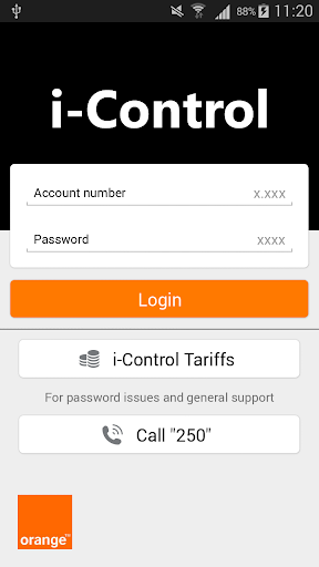 Android application iControl screenshort