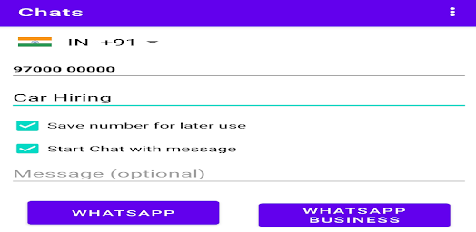 Chats - WhatsApp Direct Chat without saving number