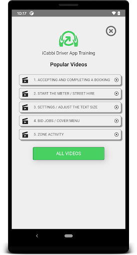 Android application iCabbi Driver App Training screenshort