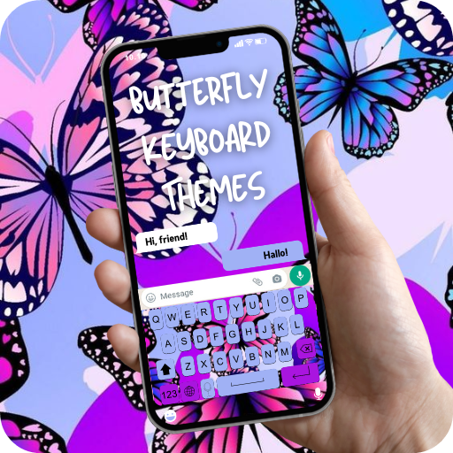 Neon Butterfly Keyboard Themes