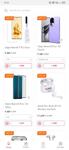 Rapvee Store Screen 2