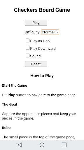 Android application Checkers screenshort