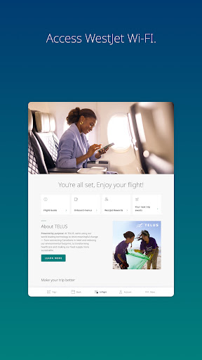 Screenshot of WestJet
