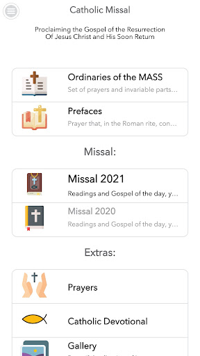 Android application Catholic Missal screenshort