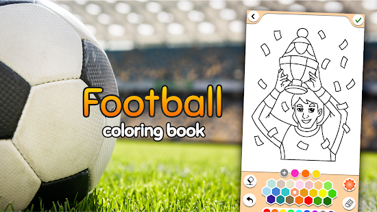 Football coloring book game screenshots 8