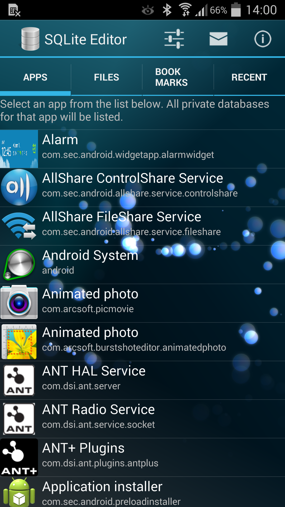 Android application SQLite Editor screenshort