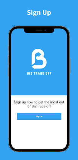 Bizztradeoff:Exchange platform Screen 2