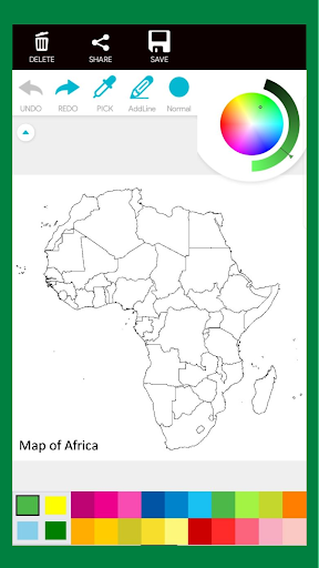 Android application African Map Coloring Book screenshort